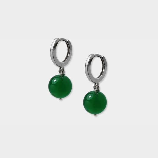 【粉彩】記憶水晶球(短款)/四色/ 可選耳扣圈. 耳夾圈 Memory Crystal Ball Earrings (S)