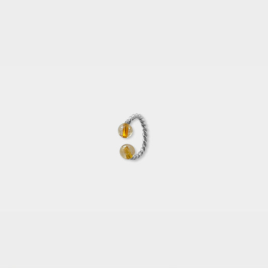 【粉彩】1%的堅強- 粉色麻花版小耳扣(單支)1% Strength Twist Ear Clip (S)/ One Piece Unique Earring