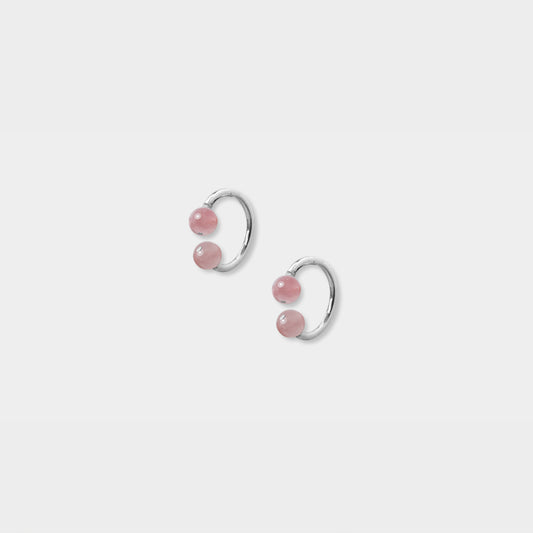 【粉彩】1%的圓滿- 圓管小耳扣(單支) 1% Perfection Tube Ear Clip (S)/ One Piece Unique Earring
