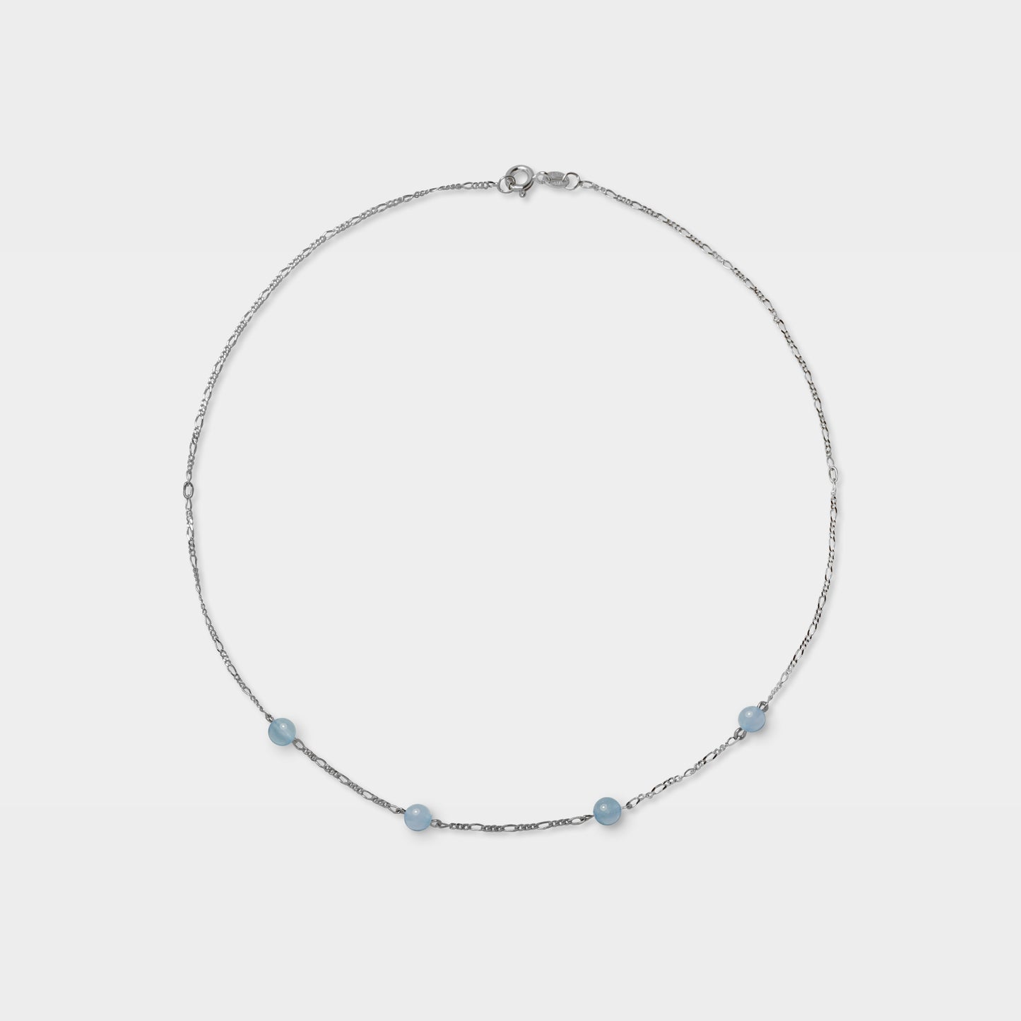 【Pastel】Microcolor - Semi-precious Stone Bead 16-inch Necklace 【Four Colors】