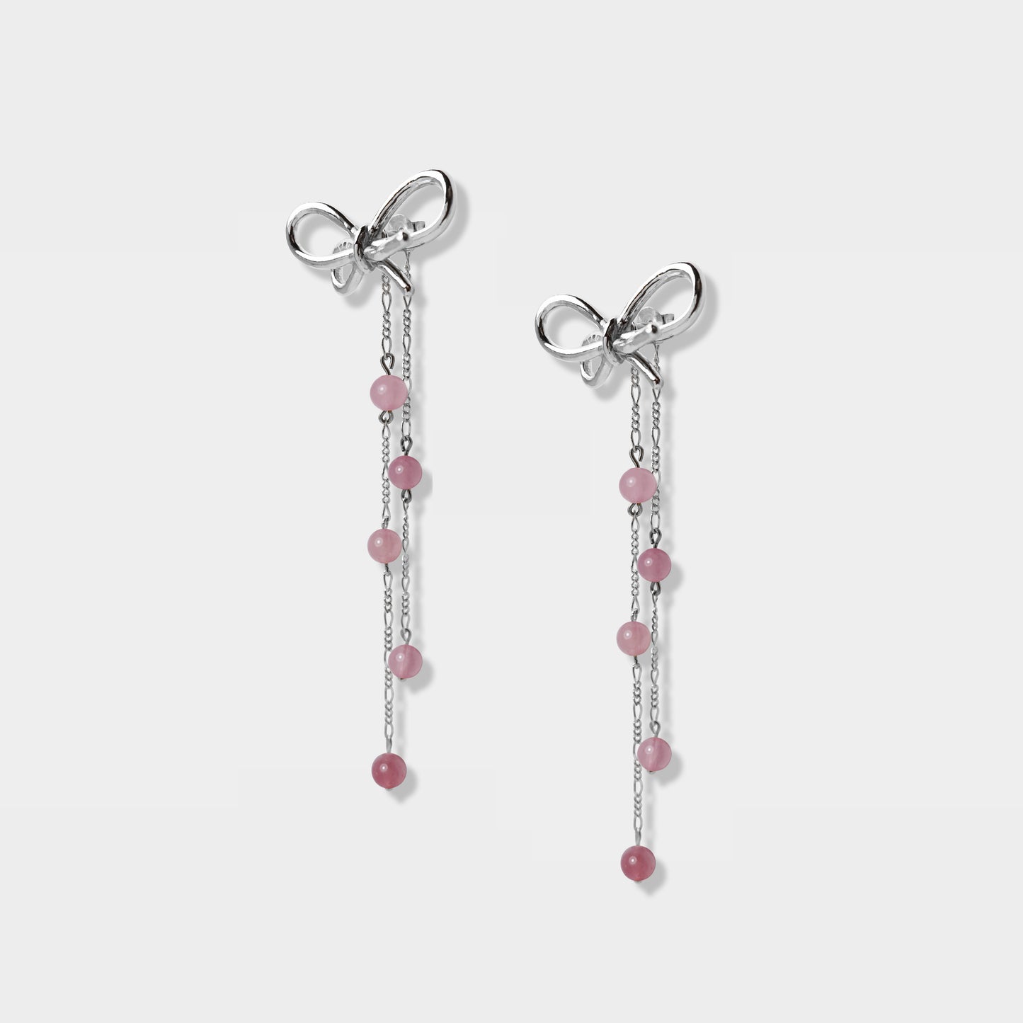 【粉彩】唯一主角 純銀垂鏈多層次耳環/ 四色/The Only Protagonist Earrings