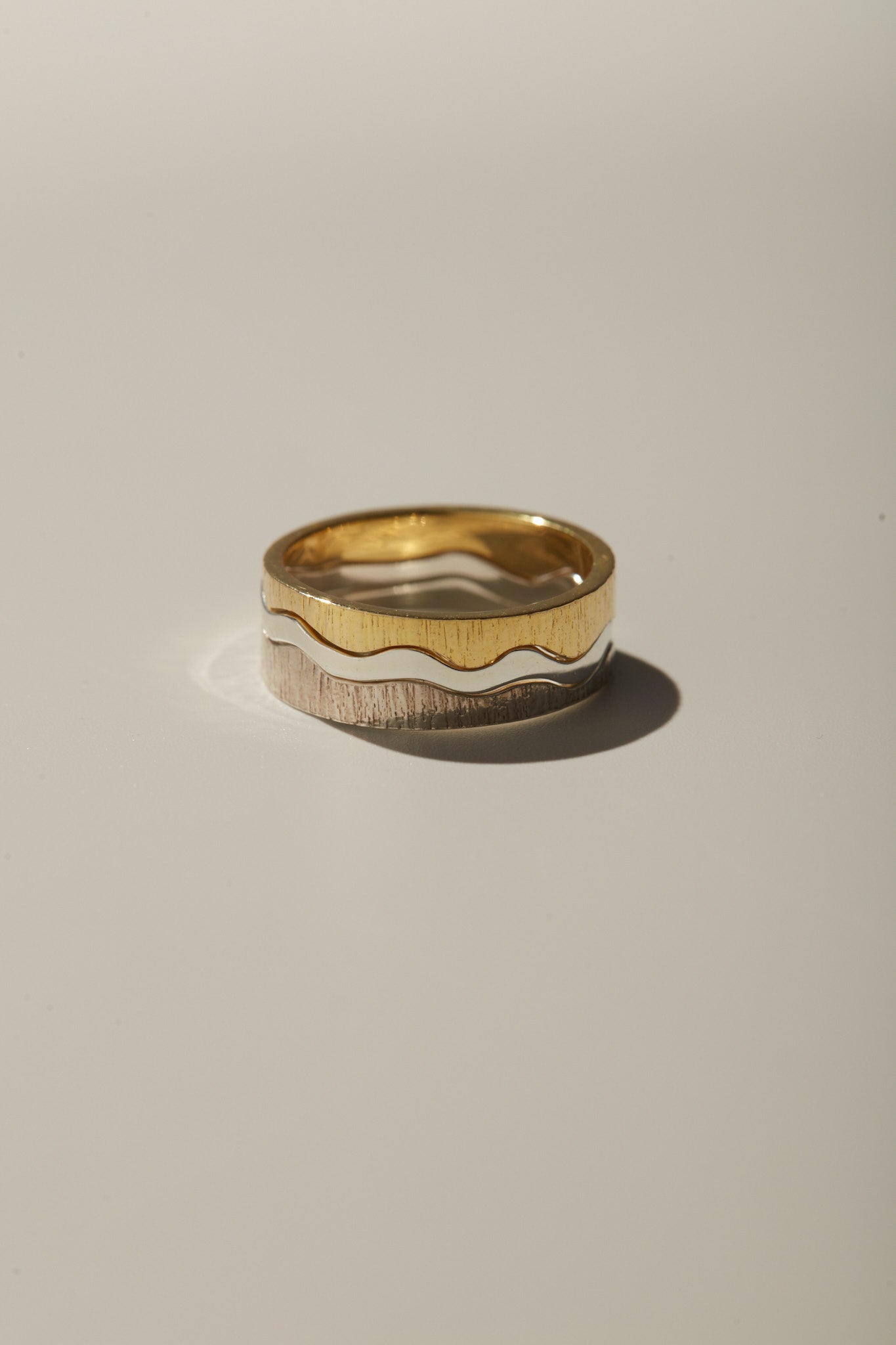 【心驛】山稜線戒指 純銀黃銅戒指 國際圍#8-#15 (#12以上需加價）_ The Mountain Line Ring_925 silver+ Brass