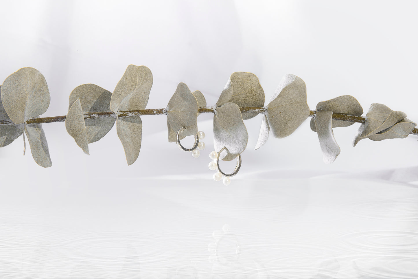 【人魚眼淚】希望的漣漪耳環 /925純銀/3mm珍珠 Rippling Hope Hoops