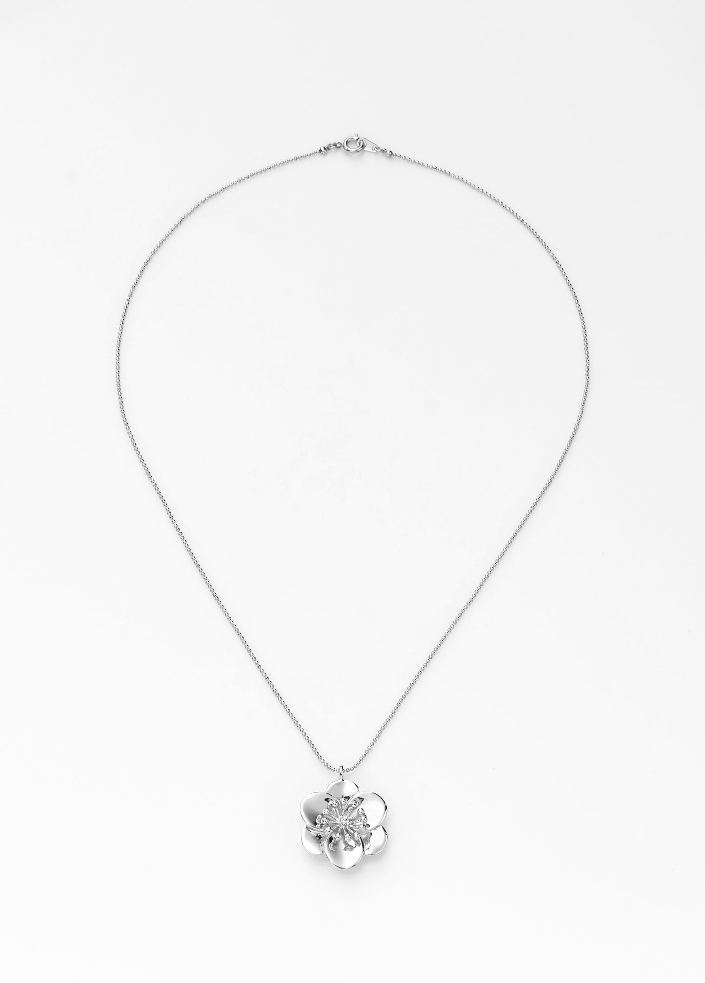 【綻放】一支獨秀-梅花項鍊/925純銀/黃銅鍍20K金 Plum Blossom Pendant