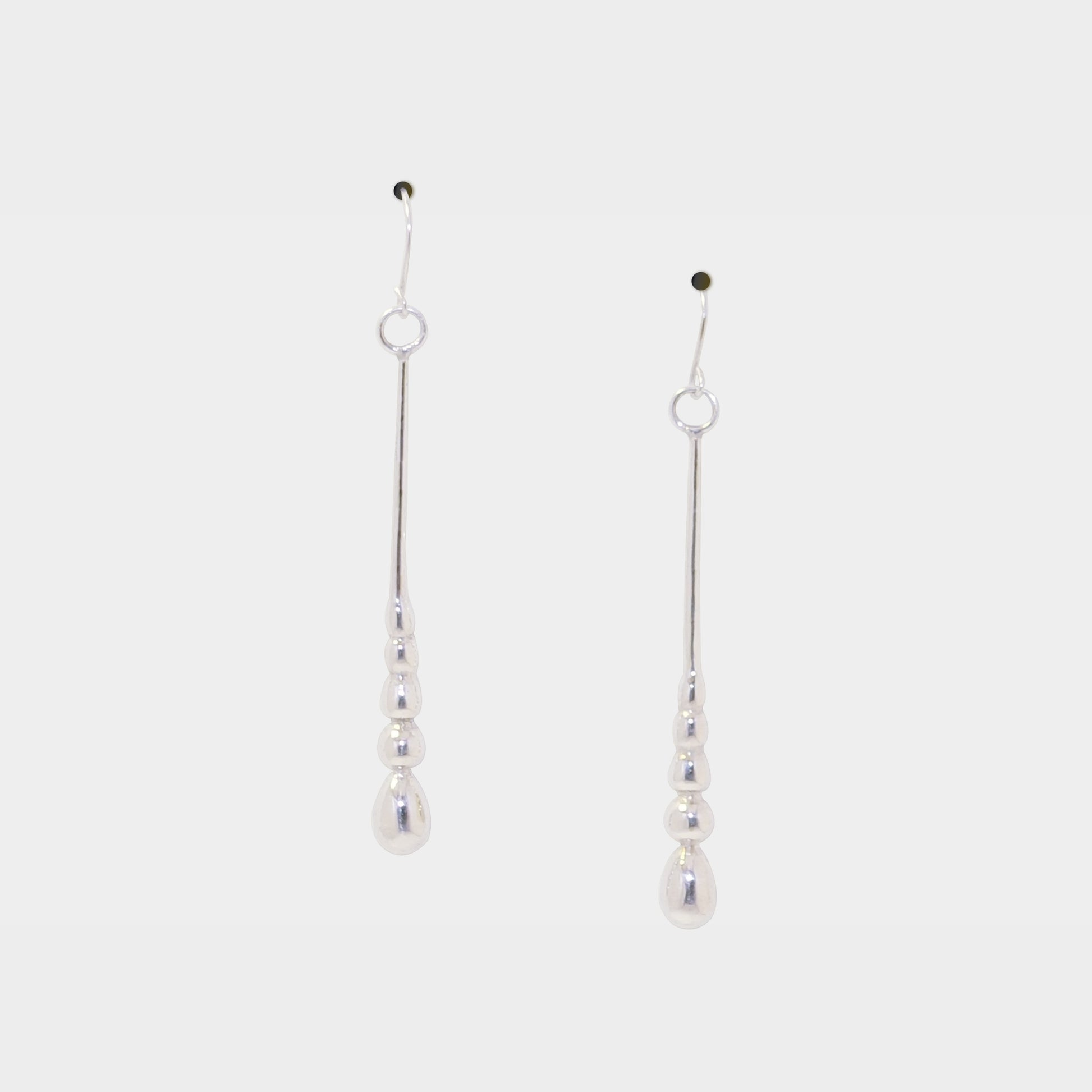 【人魚眼淚】實心雨露純銀耳環/可改夾 Silver Water Drop Earrings