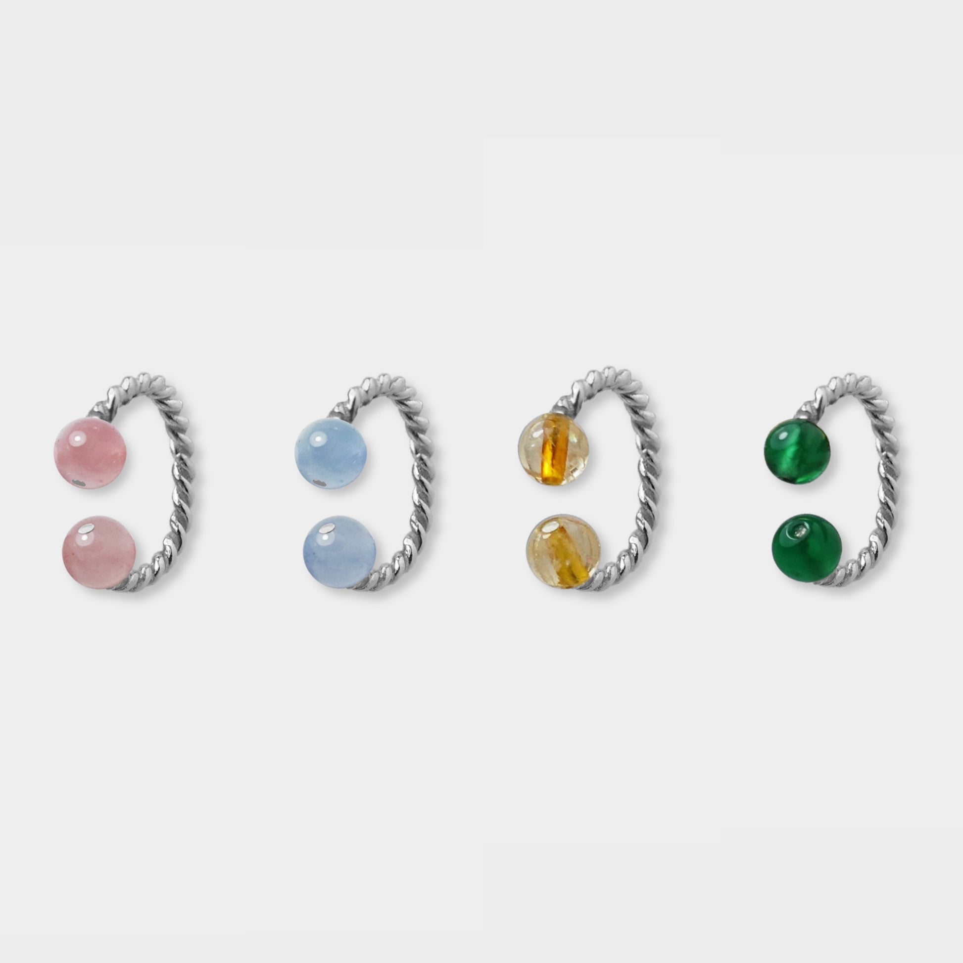 【粉彩】1%的堅強- 粉色麻花版小耳扣(單支)1% Strength Twist Ear Clip (S)/ One Piece Unique Earring