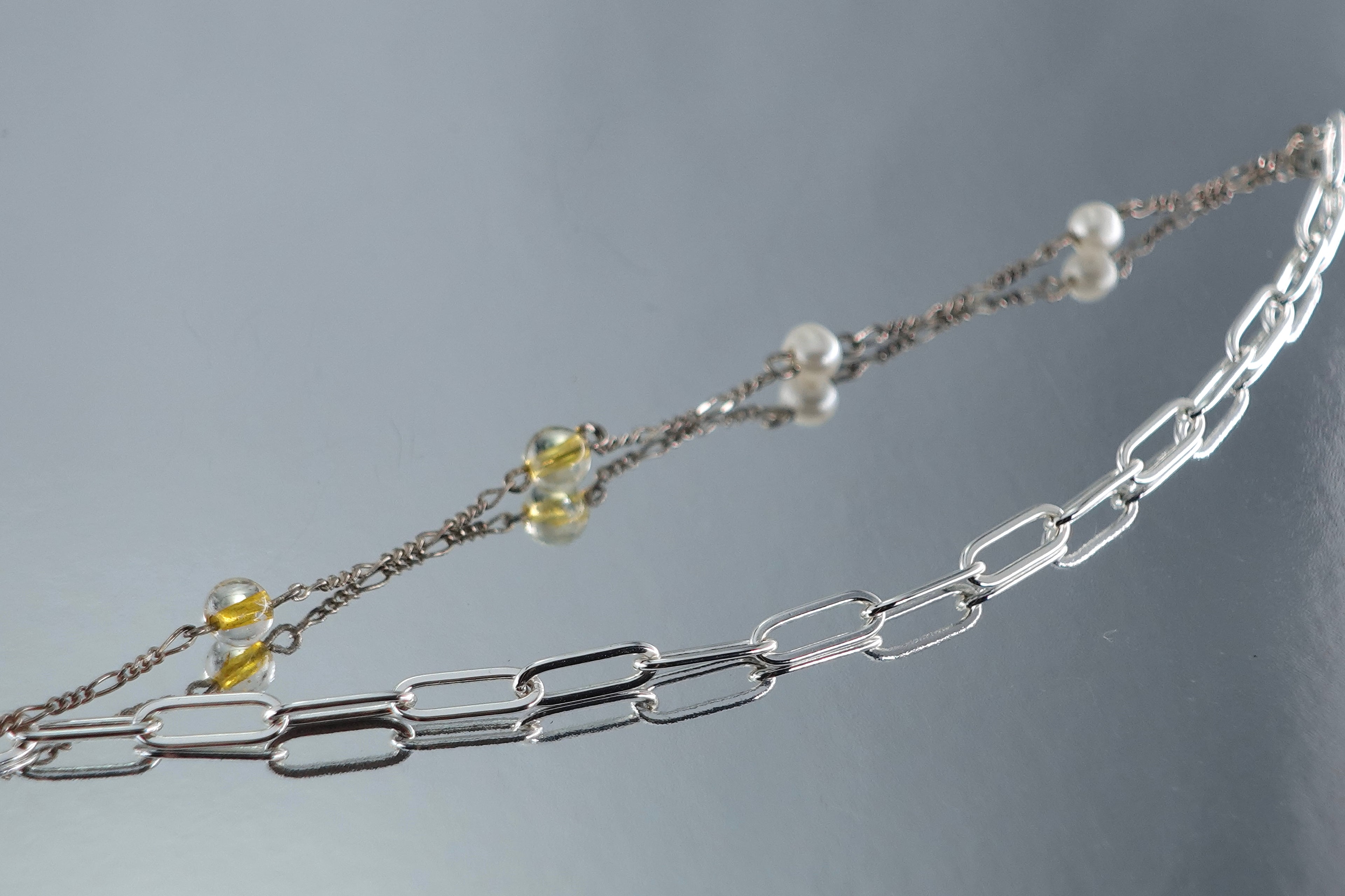 【金工體驗】五行配色串珠- 天際線純銀手鍊