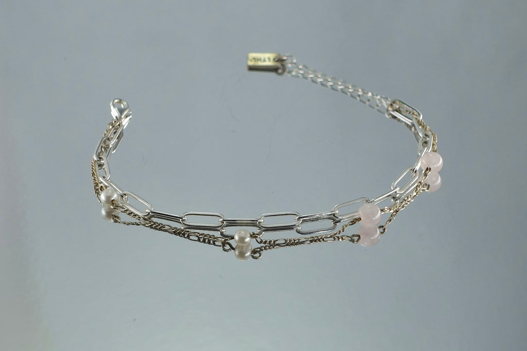 【金工體驗】五行配色串珠- 天際線純銀手鍊