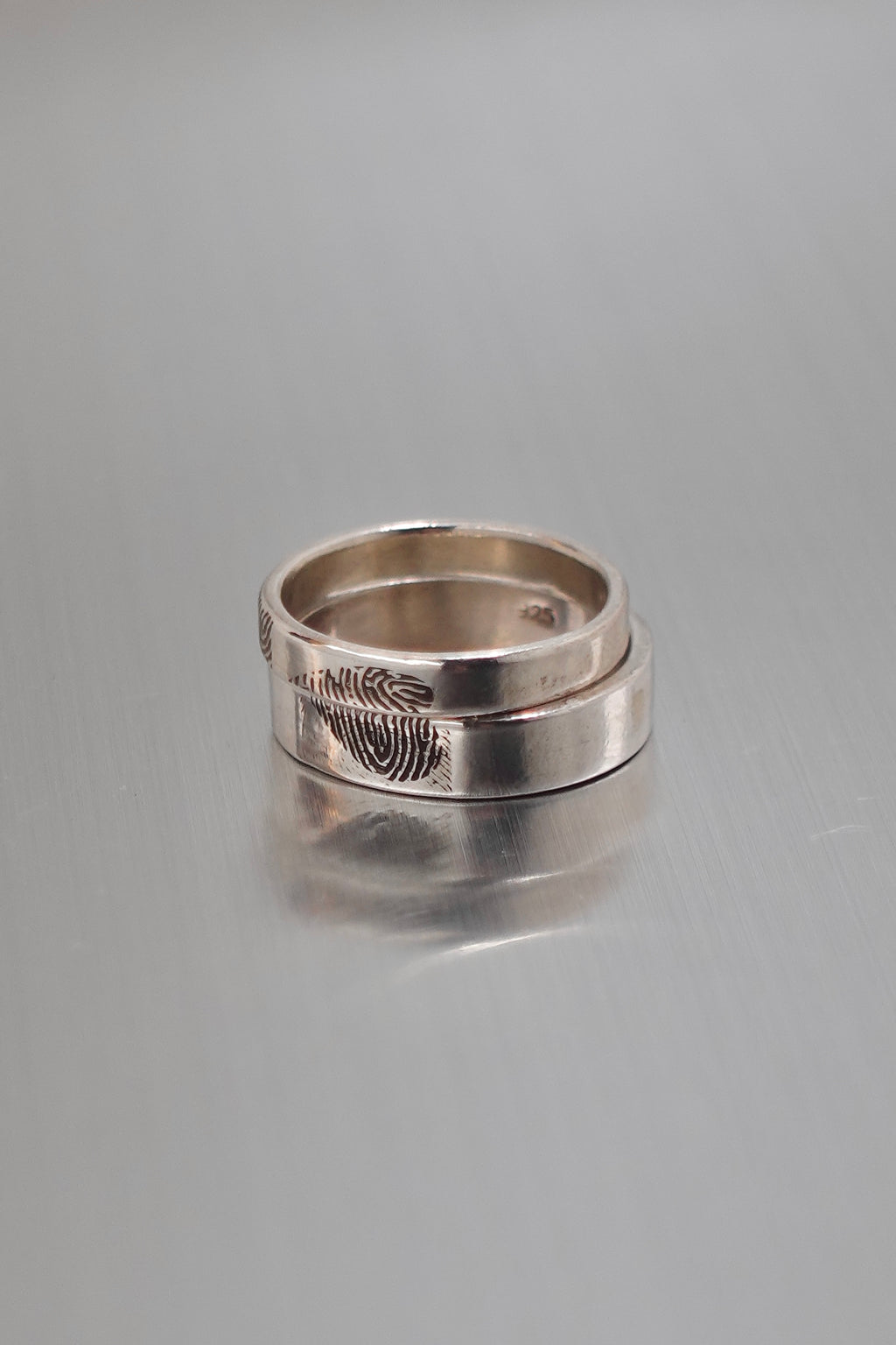 【金工體驗】純銀- 雷射刻字戒指｜可選指紋/手寫字/寶石