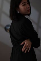 【SCART】Resilience Earrings Asymmetrical Sterling Silver Earrings