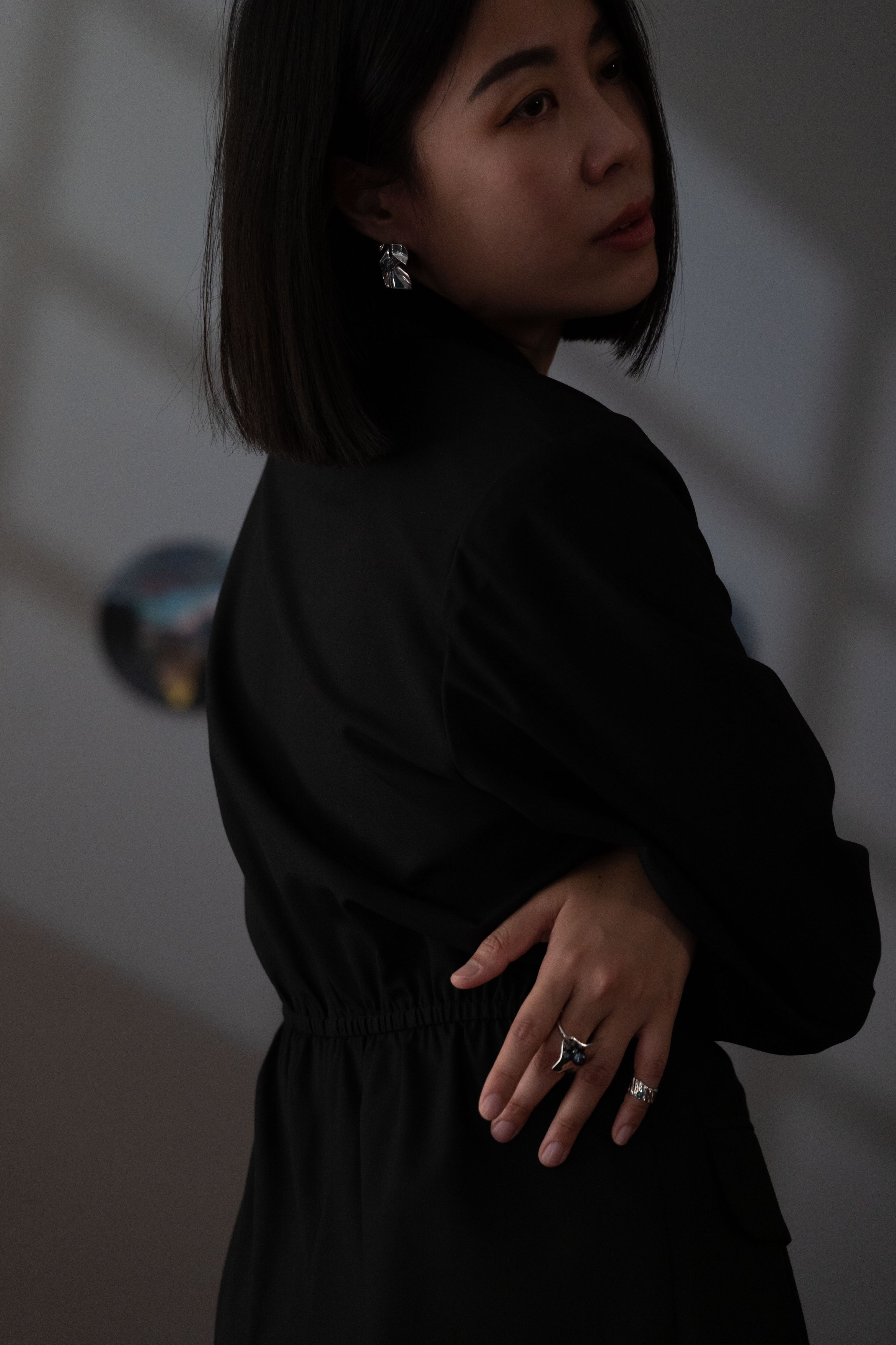 【SCART】Resilience Earrings Asymmetrical Sterling Silver Earrings