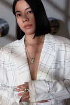 【SCART】A Piece of Peace Necklace, 24-inch Sterling Silver Necklace