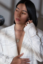 【SCART】Cope with life Ring Sterling Silver Square Rotating Ring