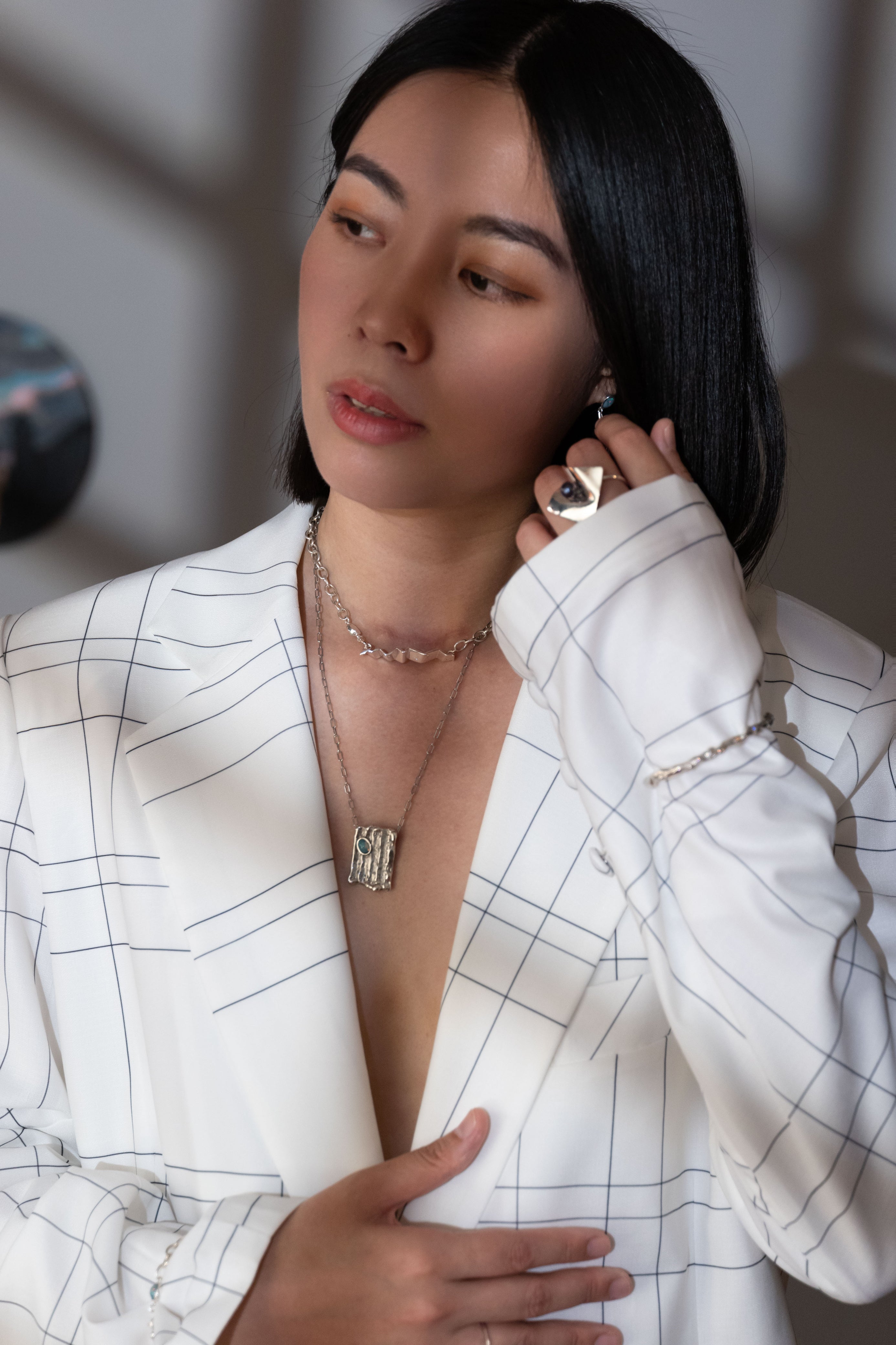 【痕生SCART】Cope with life Ring 純銀方形旋轉戒指