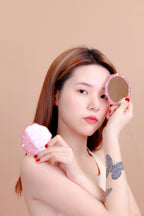 [Round Off Collaboration Series] Cloud Ribbon Pocket Mirror Pink/Blue/Sold Out and Out