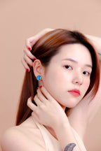 [Round Off Collaboration] Pastel Cloud Earrings, Pink/Blue, Clip-on Adjustable, Sold Out and Discontinued