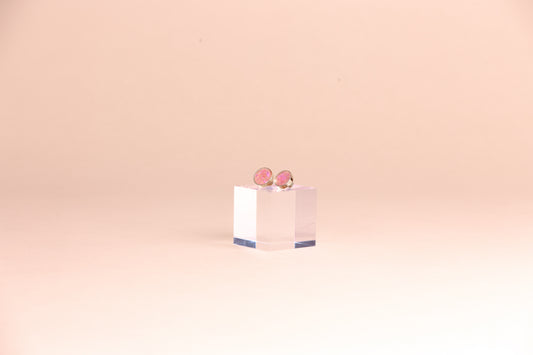 [Round Off Collaboration] Pastel Cloud Earrings, Pink/Blue, Clip-on Adjustable, Sold Out and Discontinued