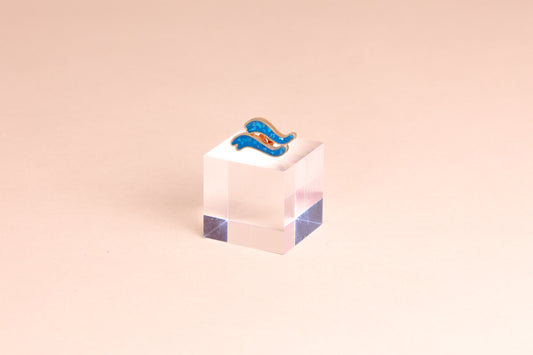 【Round Off 聯名】雲朵緞帶樹脂胸針 粉色/藍色 /售完絕版