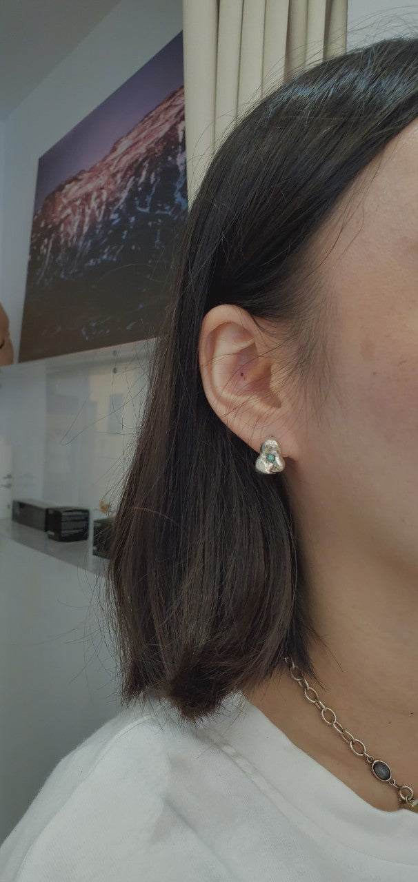 【痕生SCART】Marks Earrings 蛋白石純銀耳環