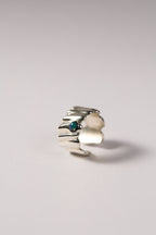 【SCART】Bone Ear Clip - Opal Sterling Silver Ear Clip