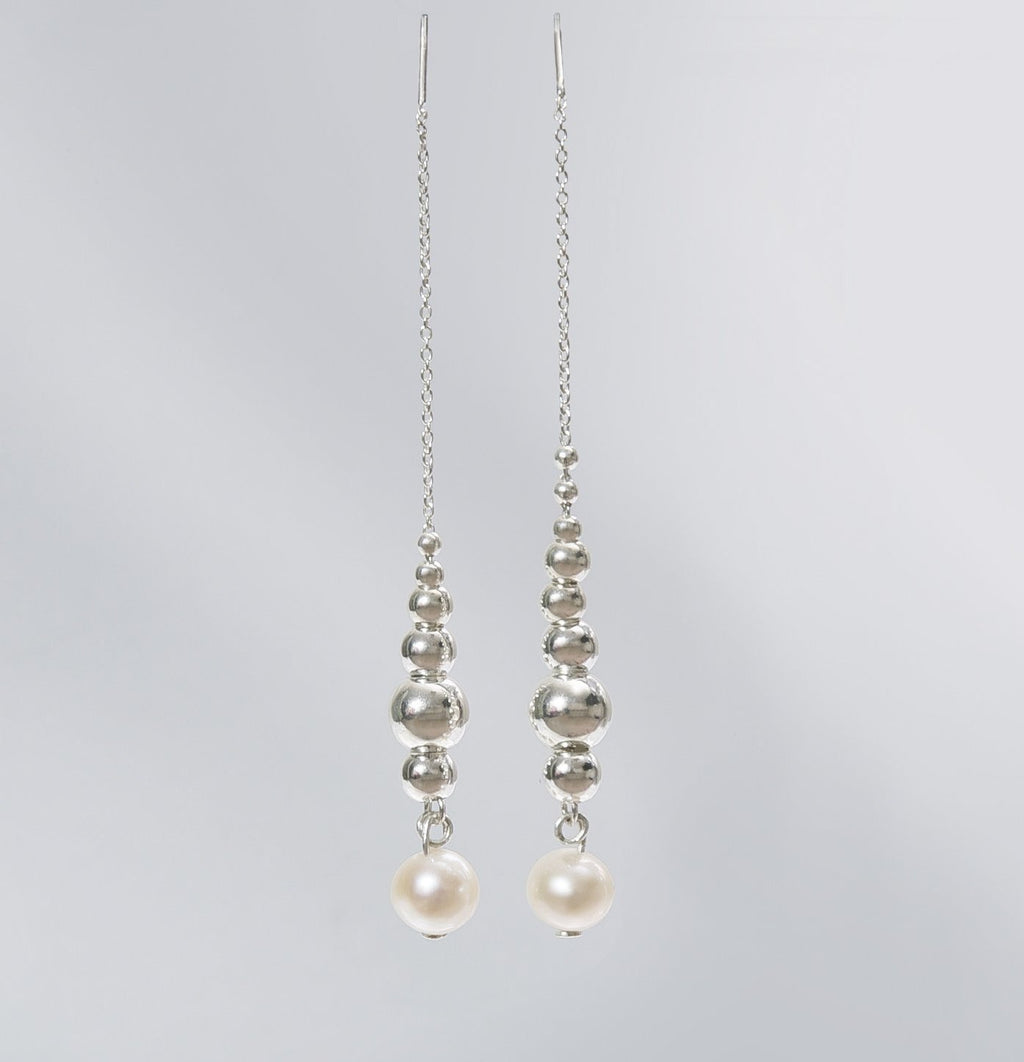 【人魚眼淚】人魚的眼淚珍珠長耳環/925純銀/-Mermaid Tears Earrings