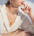 【Blooming】Framed Scenery - Ginkgo Necklace / Pre-order/925 Sterling Silver / 20K Gold Plated Brass Ginkgo Biloba Necklace