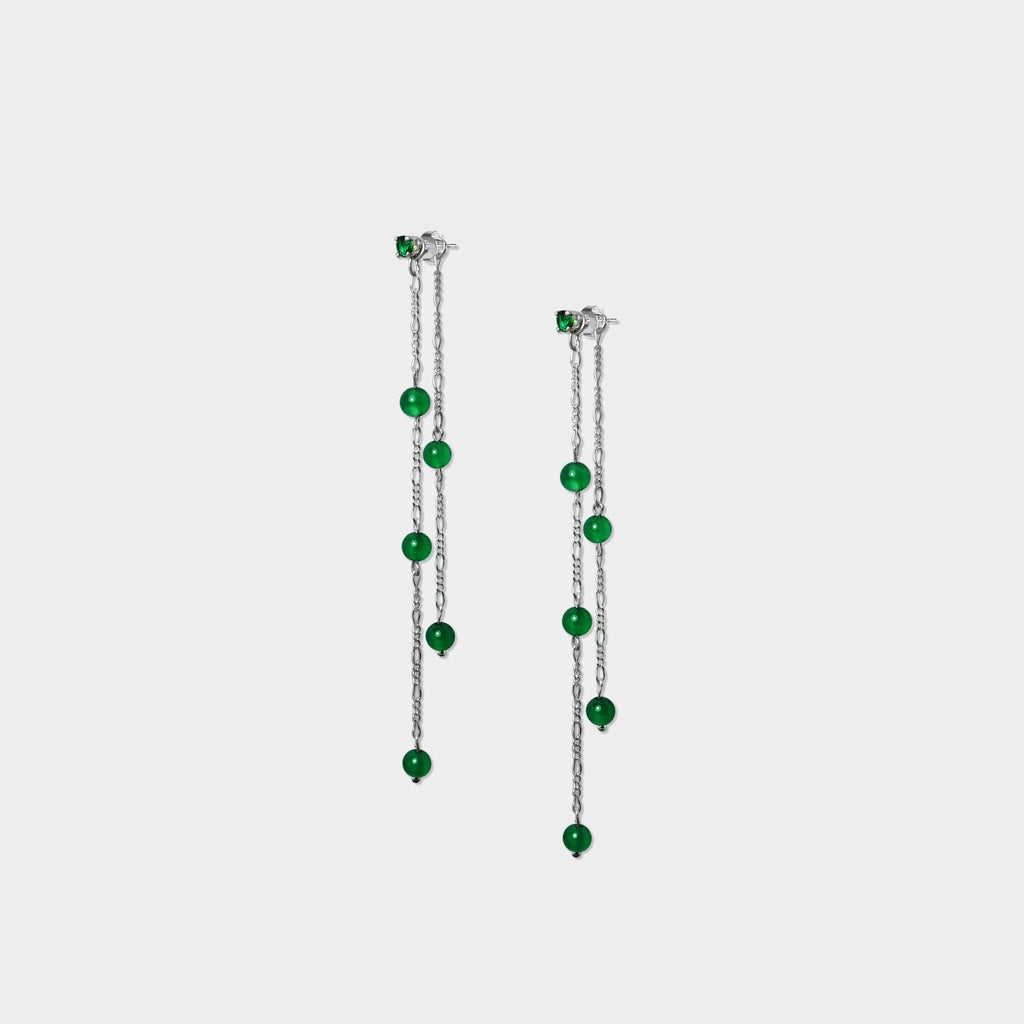 【粉彩】自信洋溢- 不對稱珠珠垂吊耳環（一對）/四色/Be confident Earring
