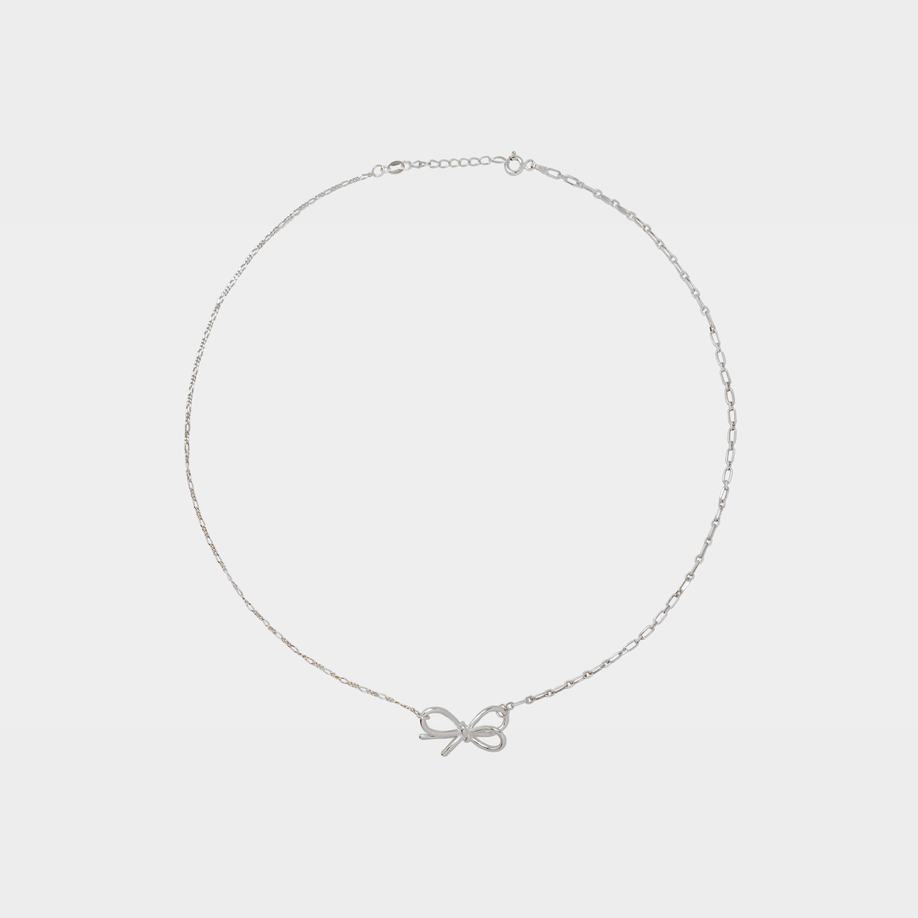 【粉彩】我和我的紀念日- 蝴蝶結緞帶 18寸項鍊 Me and my anniversary Necklace