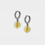 【Pastel】Memory Crystal Ball Earrings (Short) / Four Colors / Optional Clip-on Earrings.