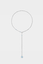 Pastel Colors, Four Colors: Memory Crystal Ball Necklace / Large Round Bead Y-Shaped Necklace