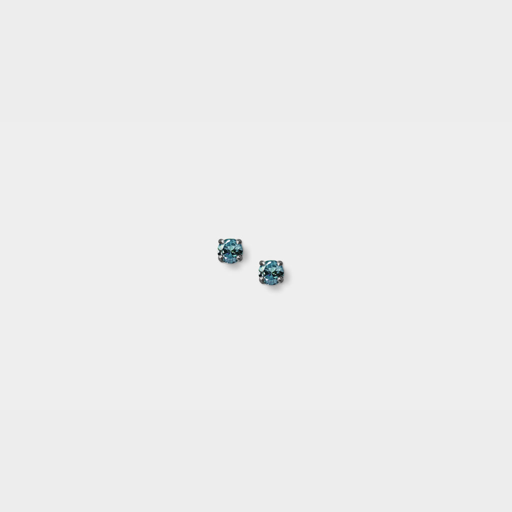 【粉彩】儀式感/ 3mm圓形鋯石耳環/ 四色/ Sense of Ritual Earrings