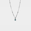 【Pastel】Sense of Ritual Necklace / 16-inch 3mm Round Zircon Necklace / Four Colors / Sterling Silver (Nickel-Free)