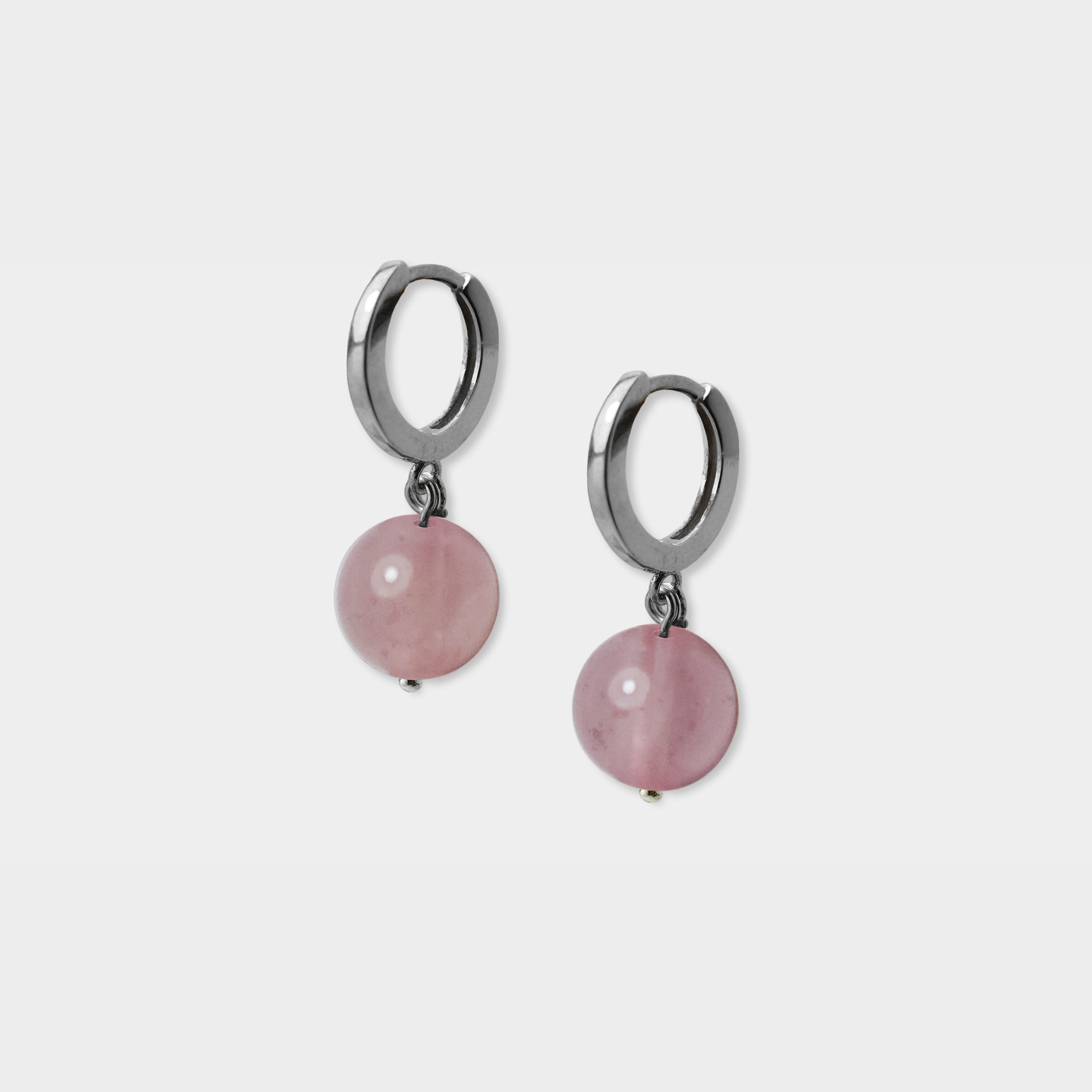 【粉彩】記憶水晶球（短款）/四色/ 可選耳扣圈. 耳夾圈 Memory Crystal Ball Earrings (S)