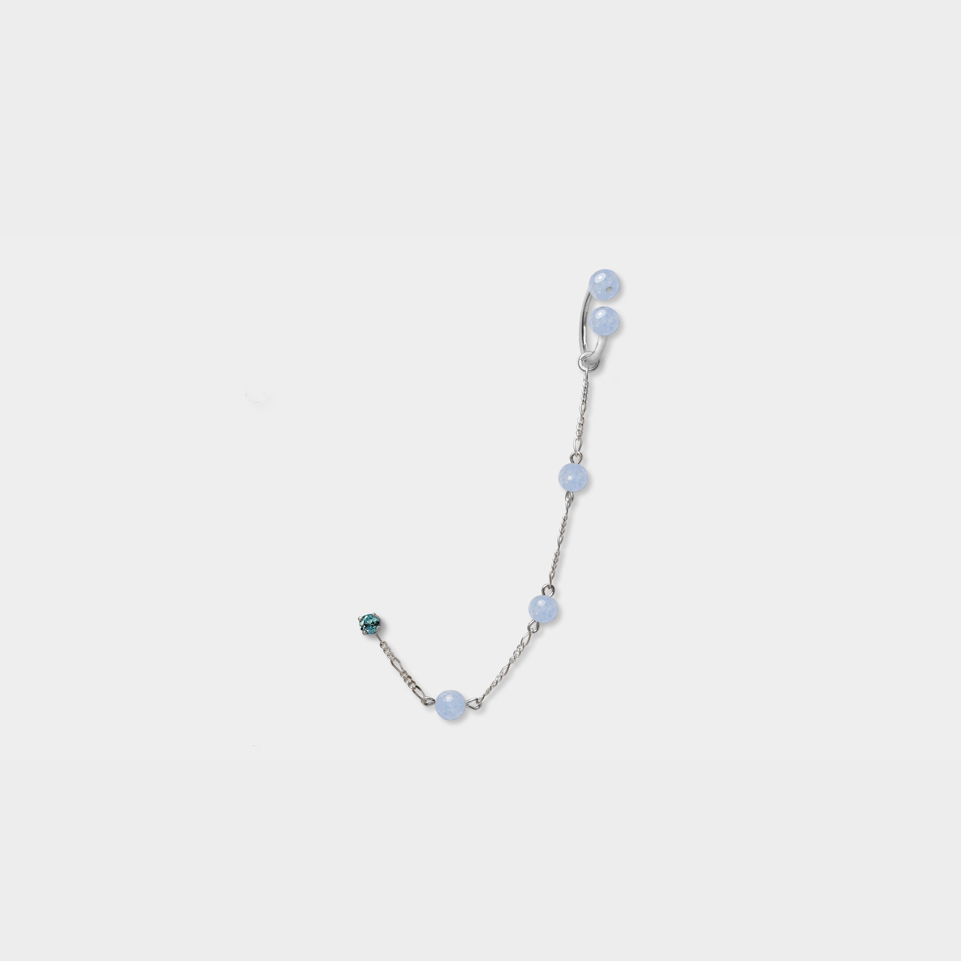 【粉彩】迷人的時刻- 圓管耳扣垂釣鍊耳環(單支)/四色/Charming Moments Tube Clip Earrings/ One Piece Unique Earring