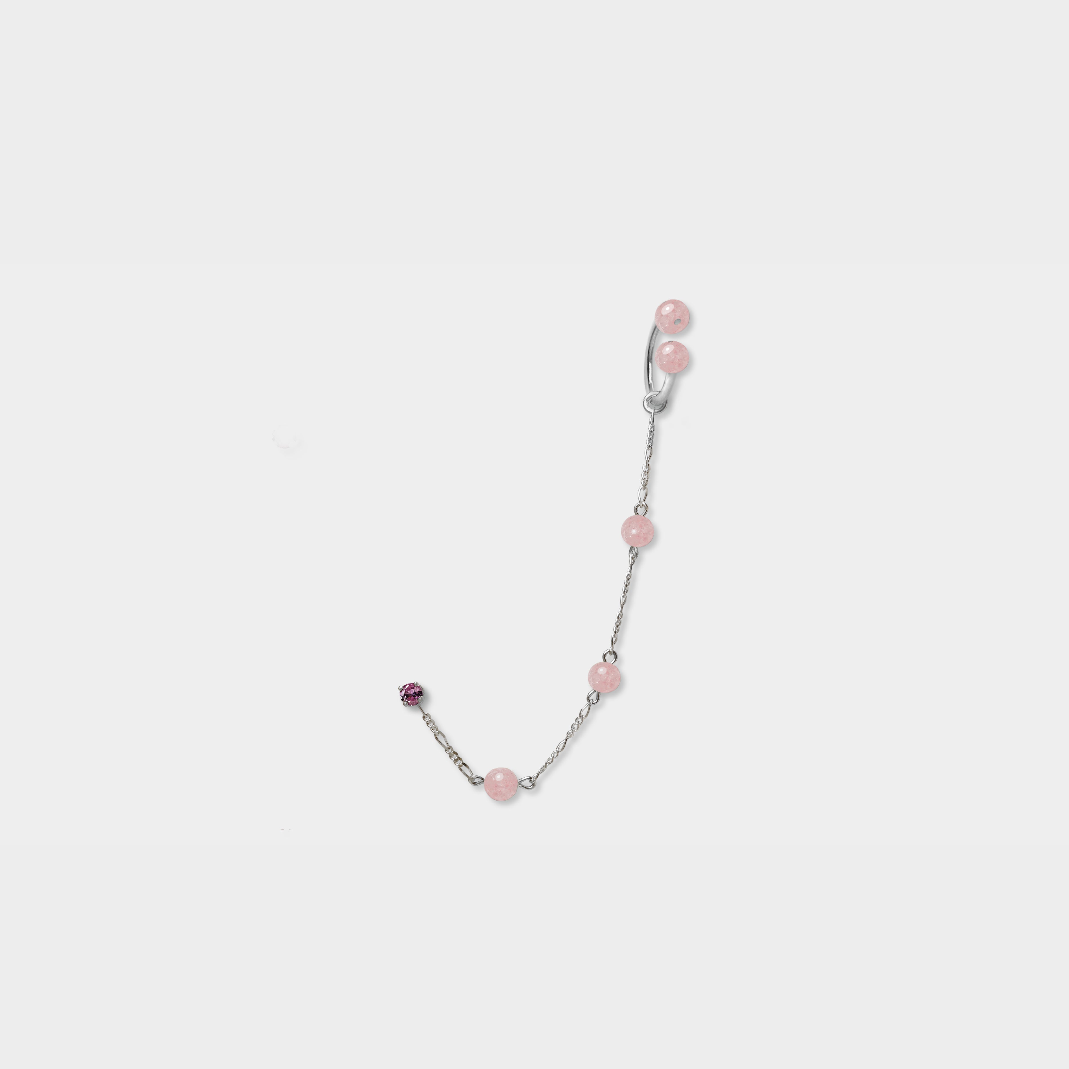 【粉彩】迷人的時刻- 圓管耳扣垂釣鍊耳環(單支)/四色/Charming Moments Tube Clip Earrings/ One Piece Unique Earring