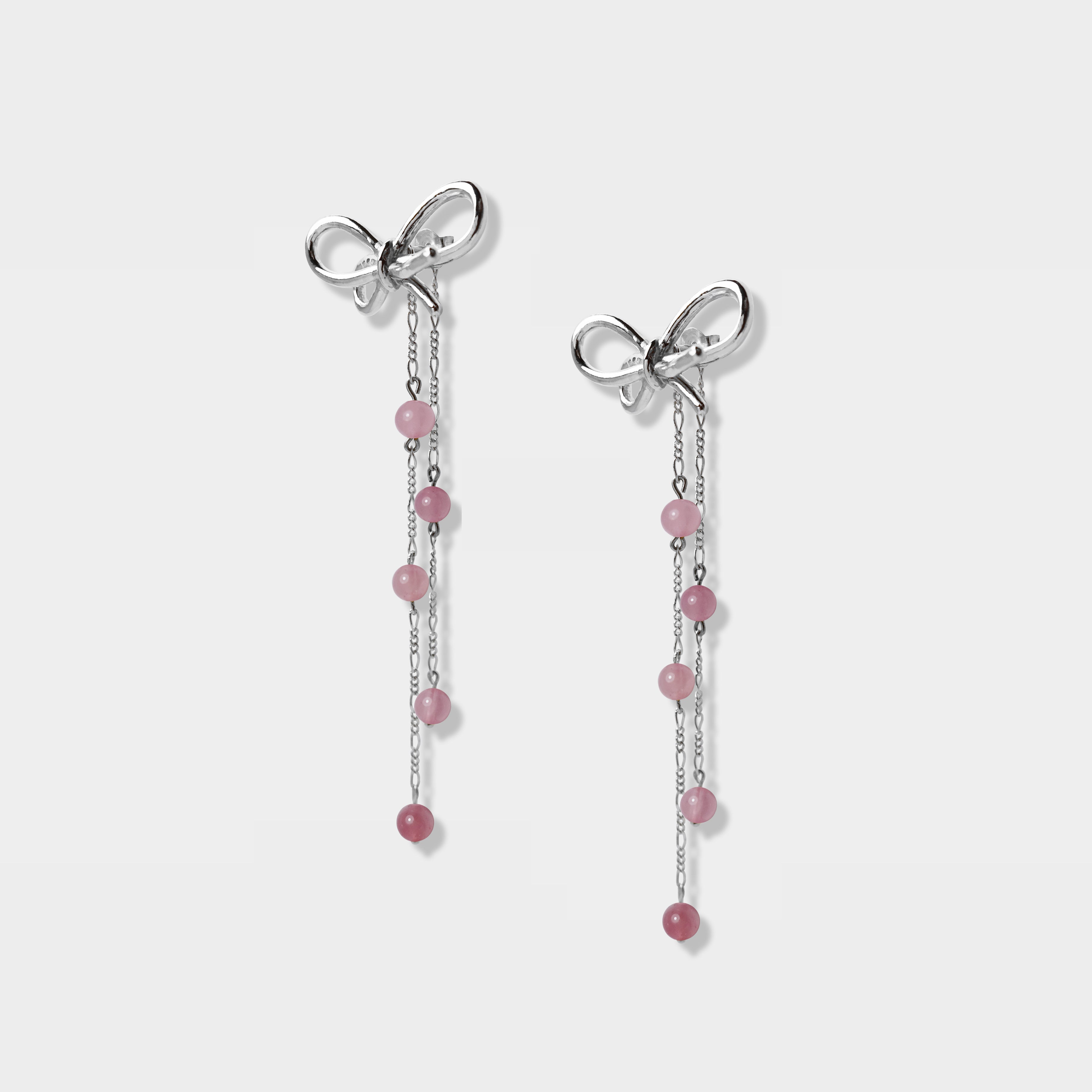 【粉彩】唯一主角  純銀垂鏈多層次耳環/ 四色/The Only Protagonist Earrings