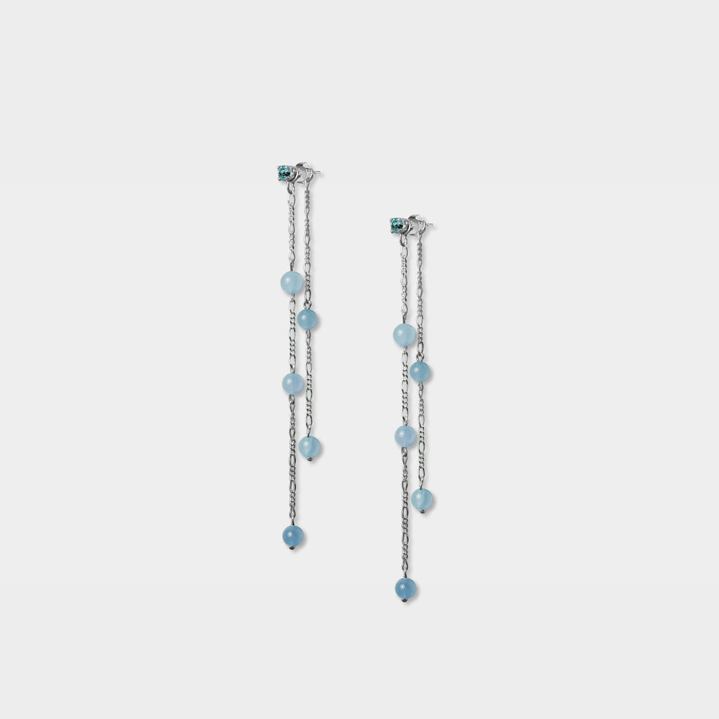 【粉彩】自信洋溢- 不對稱珠珠垂吊耳環（一對）/四色/Be confident Earring