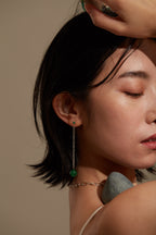 【Heart Station】Masquerade Masquerade - Asymmetrical Pearl and Gemstone Sterling Silver Earrings_Masquerade Earring_925 Silver