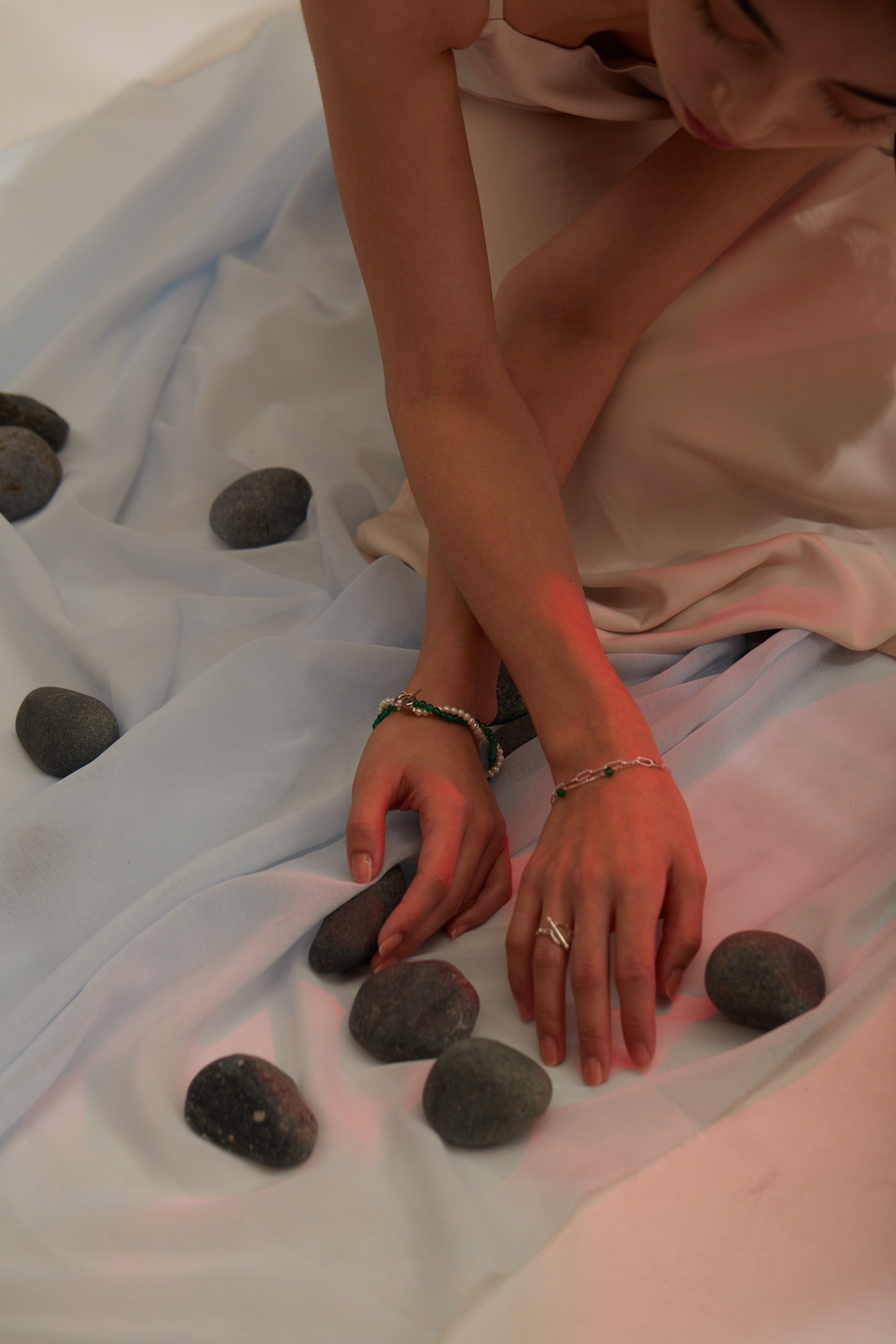 【Heart Station】Skylines 925 Silver Bracelet - Double-Layer Sterling Silver Bracelet