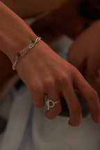 【Heart Station】Skylines 925 Silver Bracelet - Double-Layer Sterling Silver Bracelet