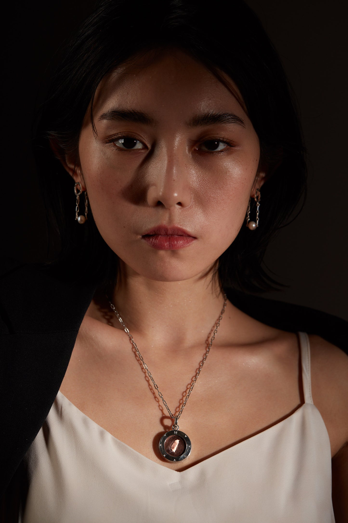 【心驛】心驛地圖＿18吋紅銅墜子純銀項鍊 Heart Puzzle 925 Silver Pendent Necklace