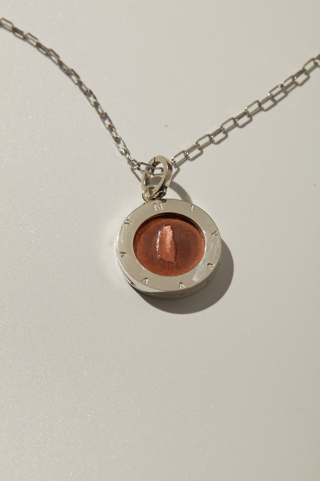 【心驛】心驛地圖＿18吋紅銅墜子純銀項鍊 Heart Puzzle 925 Silver Pendent Necklace