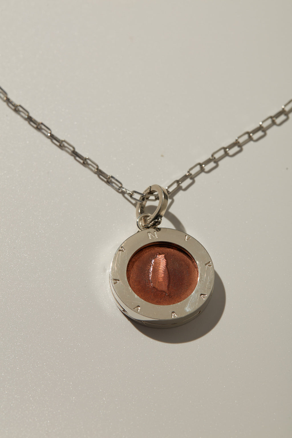 【心驛】心驛地圖＿18吋紅銅墜子純銀項鍊 Heart Puzzle 925 Silver Pendent Necklace