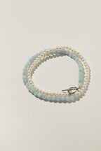 【Heart Station】Tide Pearl Gemstone Necklace/24-inch Sterling Silver Long Necklace/Bracelet (Dual-use)