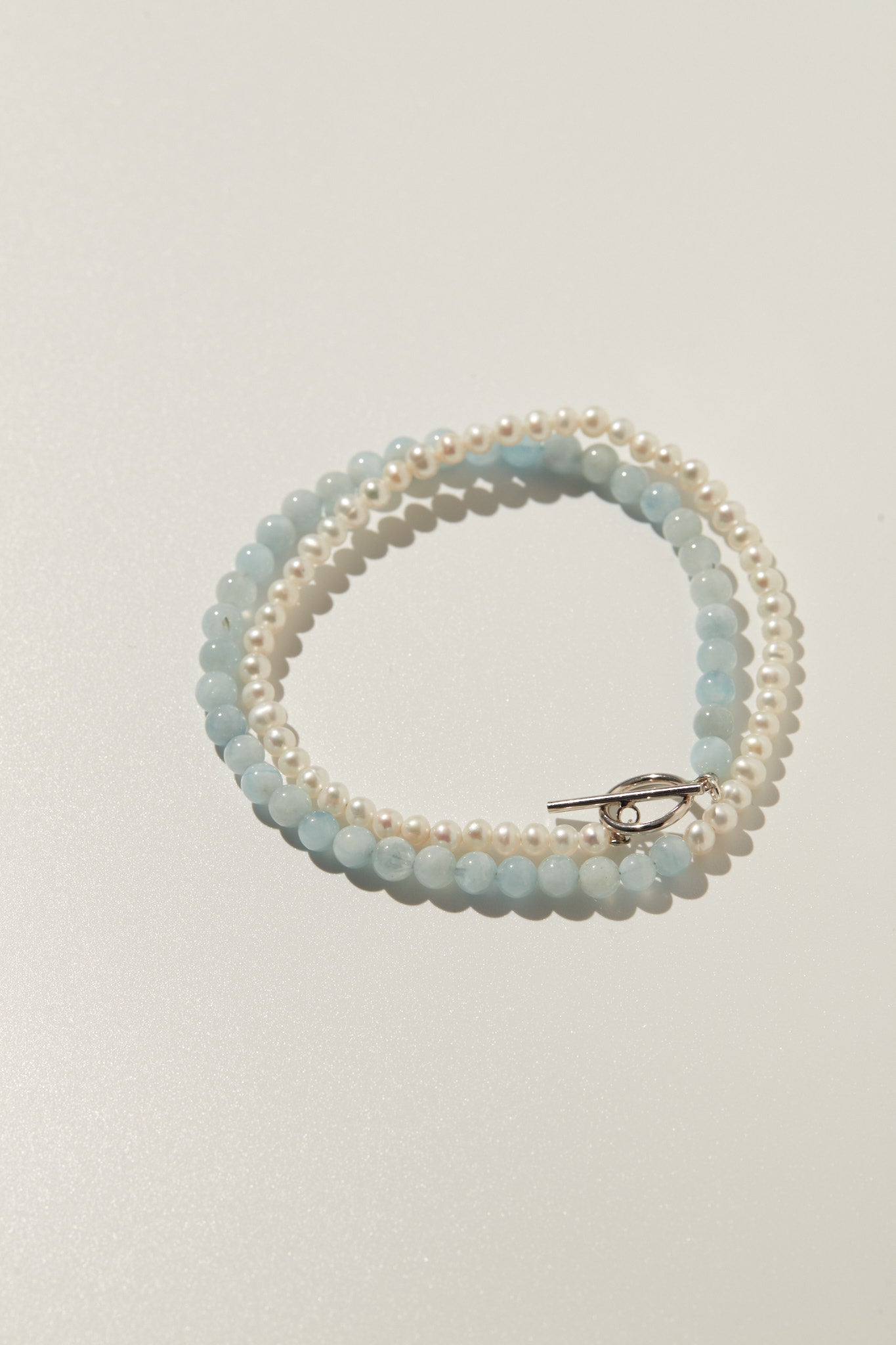 【Heart Station】Tide Pearl Gemstone Necklace/24-inch Sterling Silver Long Necklace/Bracelet (Dual-use)