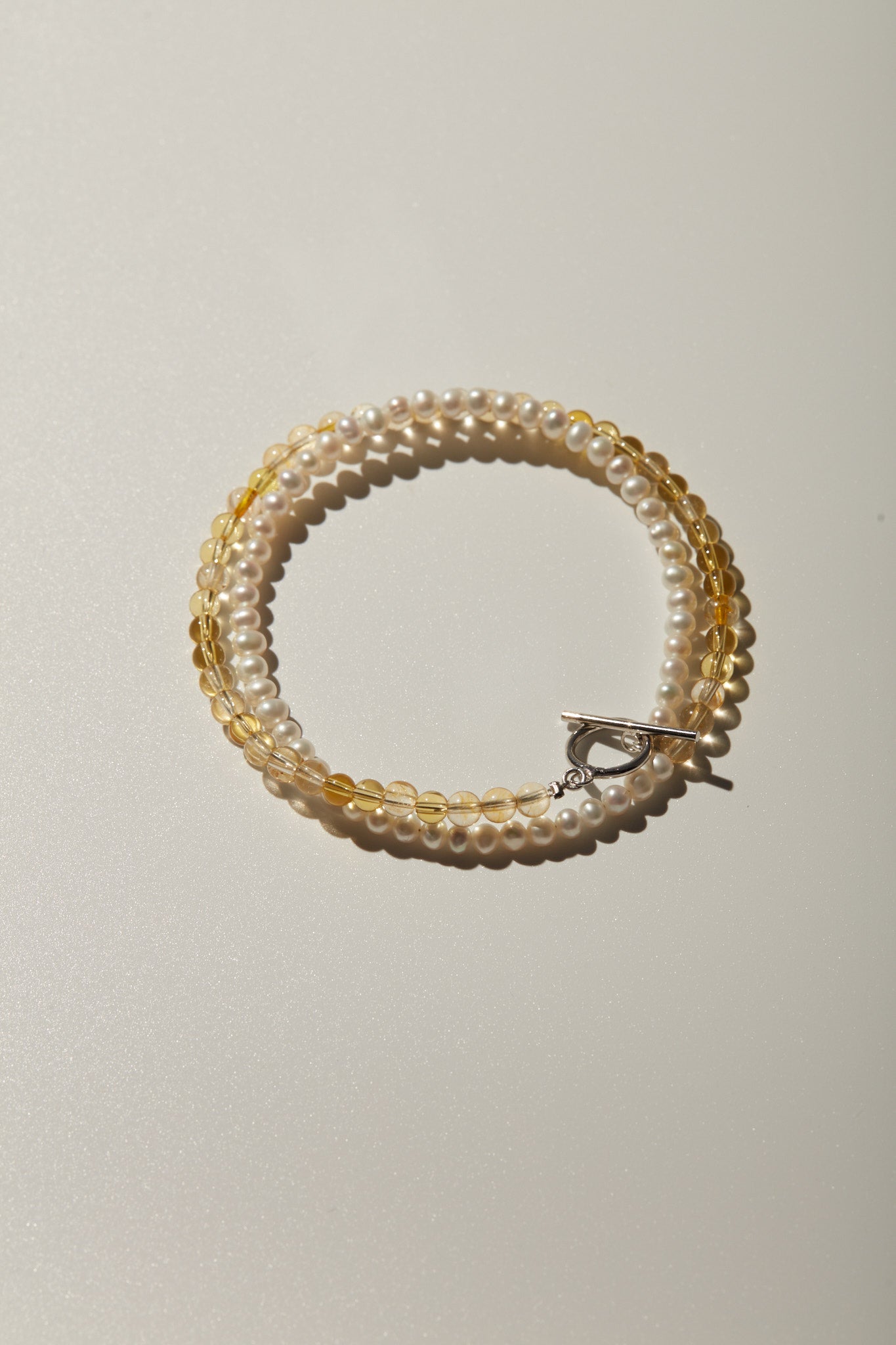 【心驛】海潮＿珍珠寶石鏈/24吋純銀長項鍊/手鍊兩用 _ Pearl Bracelet/Necklace