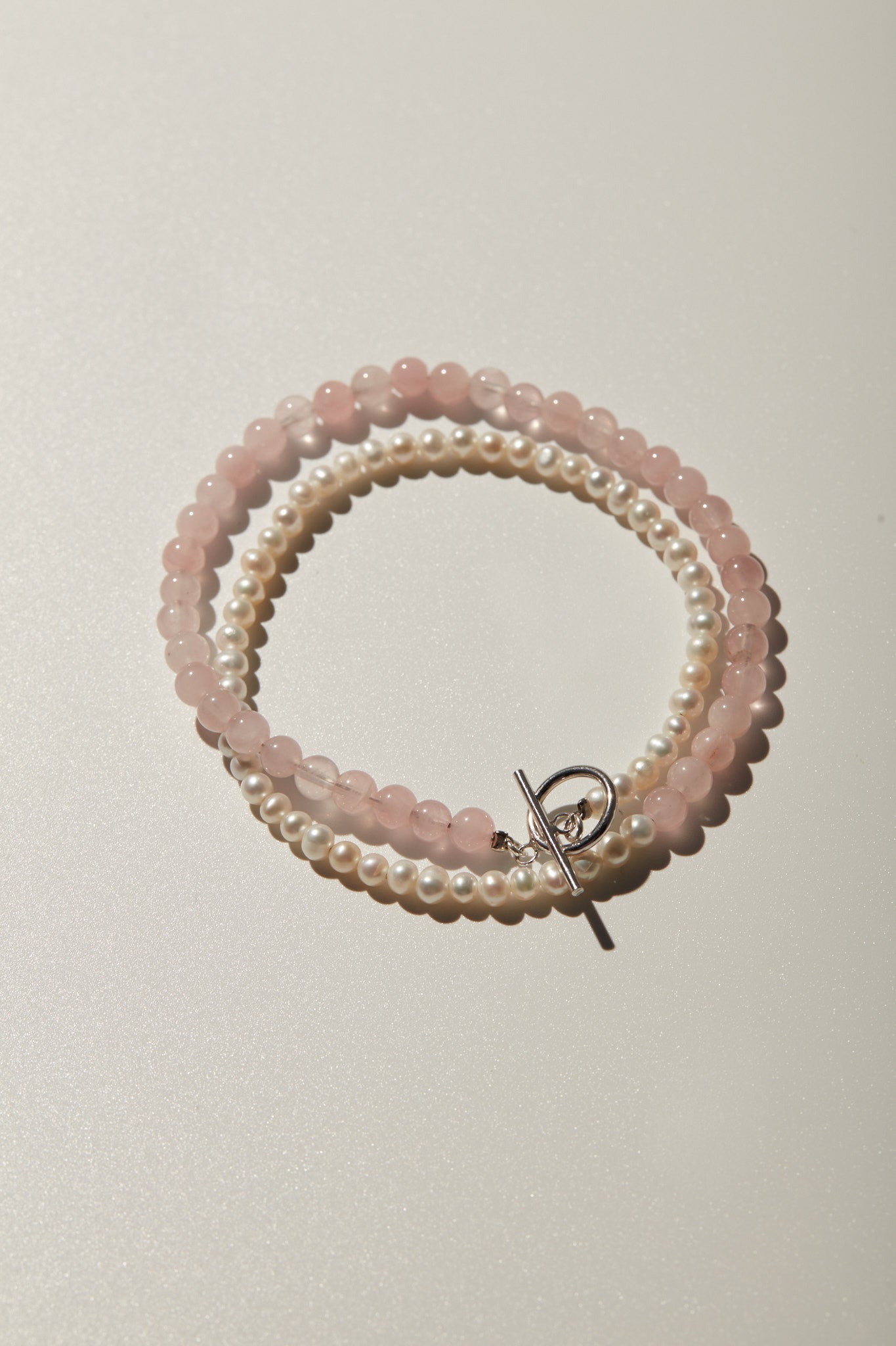 【心驛】海潮＿珍珠寶石鏈/24吋純銀長項鍊/手鍊兩用 _ Pearl Bracelet/Necklace