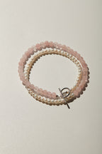 【Heart Station】Tide Pearl Gemstone Necklace/24-inch Sterling Silver Long Necklace/Bracelet (Dual-use)