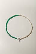 【Heart Station】Tide Pearl Gemstone Necklace/24-inch Sterling Silver Long Necklace/Bracelet (Dual-use)
