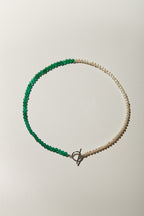 【Heart Station】Tide Pearl Gemstone Necklace/24-inch Sterling Silver Long Necklace/Bracelet (Dual-use)